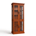 Vitrine aus Eichenholz mit Glastüren, 200 cm Höhe
